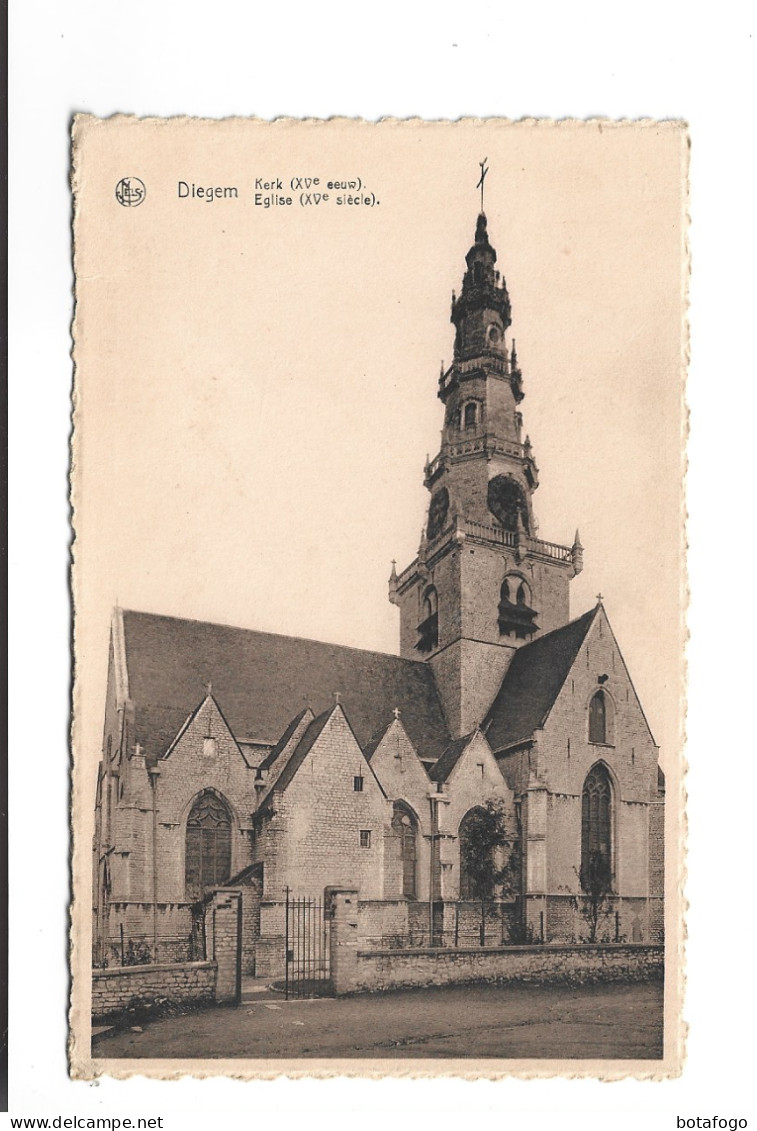 CPA  DIEGEM EGLISE  (voir Timbre Non Oblitere  ) - Diegem