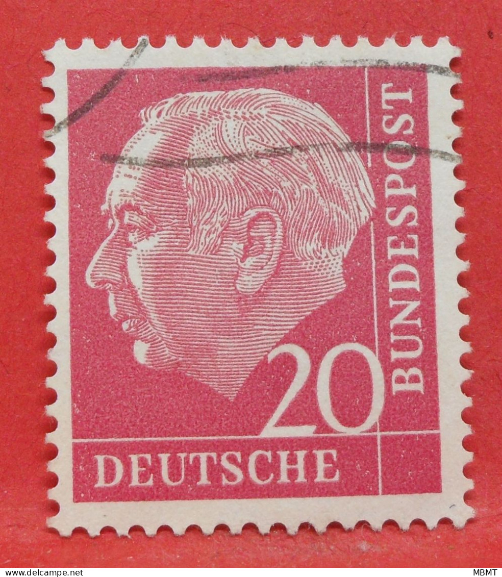 N°75 - 20 Pfennig - Année 1954 - Timbre Oblitéré Allemagne Bundespost - - Gebraucht