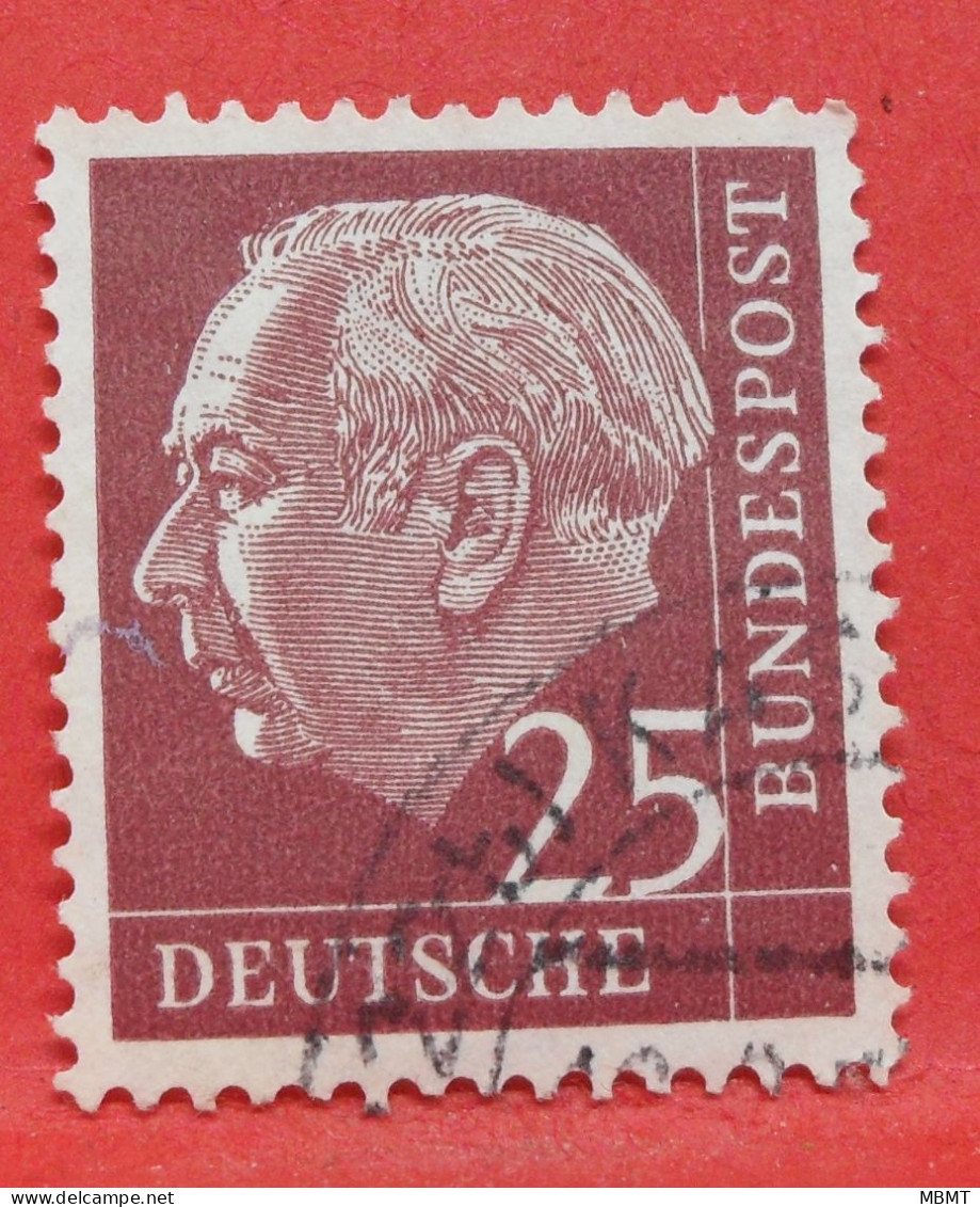 N°76 - 25 Pfennig - Année 1954 - Timbre Oblitéré Allemagne Bundespost - - Gebraucht