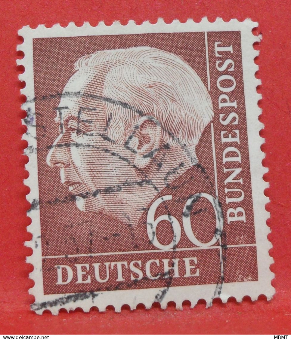 N°80 - 60 Pfennig - Année 1954 - Timbre Oblitéré Allemagne Bundespost - - Gebraucht