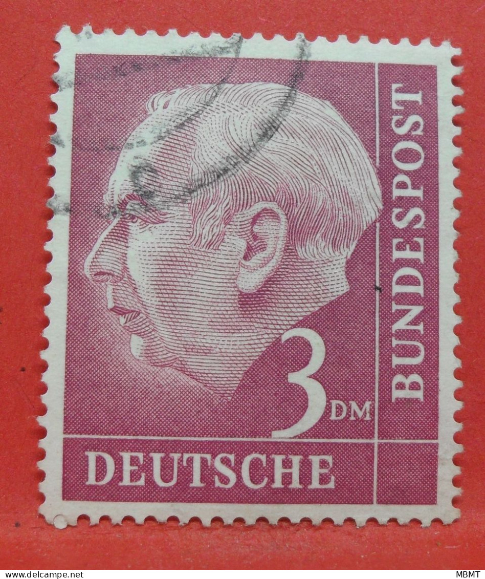 N°86 - 3 Deutsche Mark - Année 1954 - Timbre Oblitéré Allemagne Bundespost - - Used Stamps