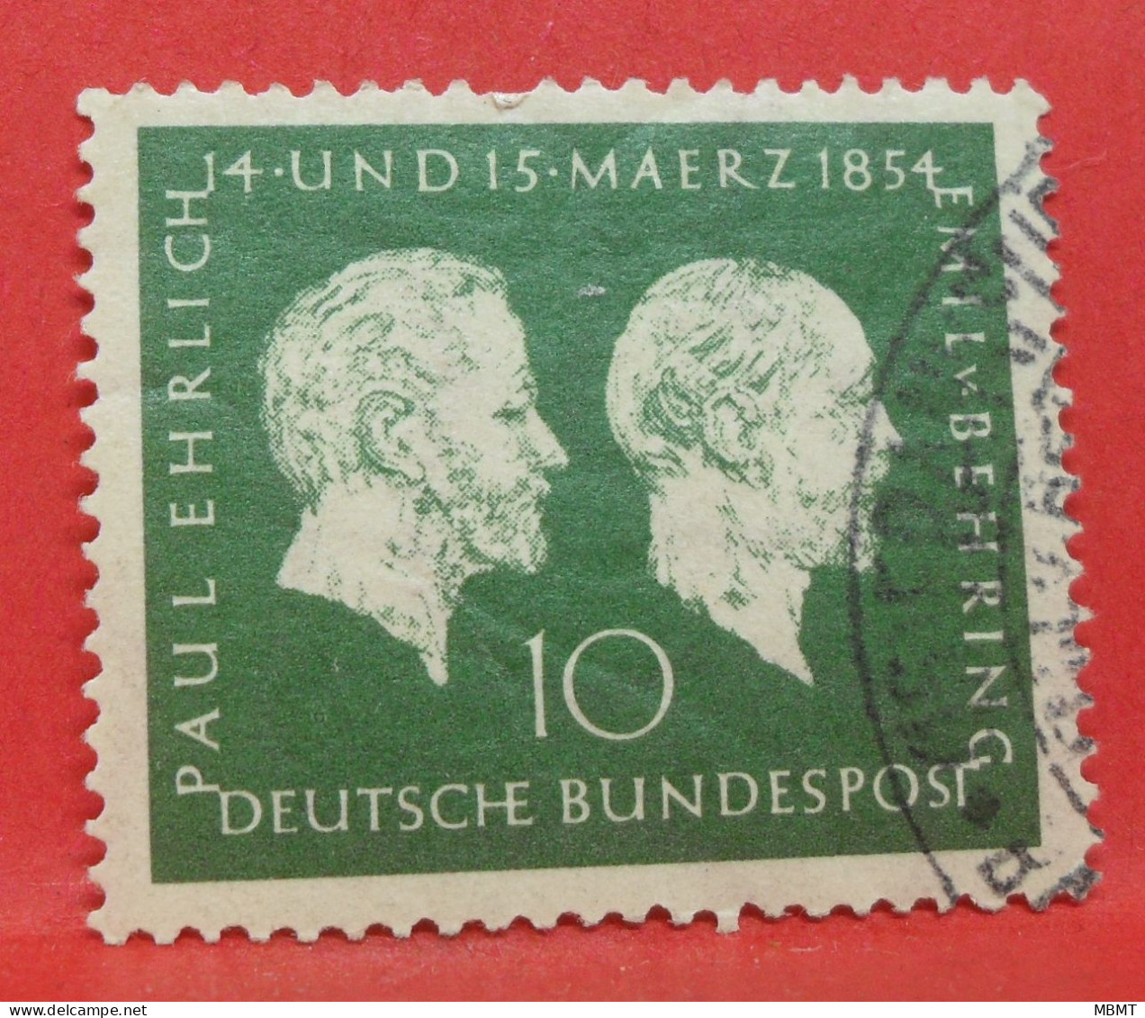 N°87 - 10 Pfennig - Année 1954 - Timbre Oblitéré Allemagne Bundespost - - Gebraucht