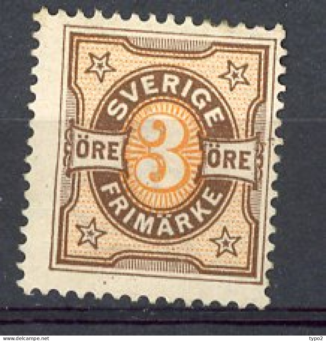 SUE Yv. N° 53  Fil Couronne *  3 ö  Brun Et Orange Cote 1 Euro BE  2 Scans - Unused Stamps