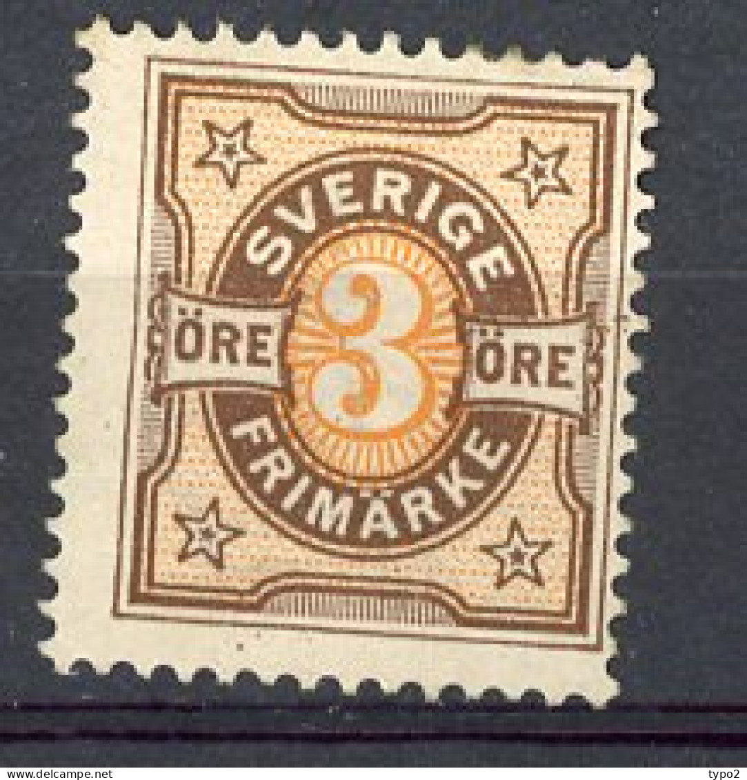 SUE Yv. N° 53  Fil Couronne *  3 ö  Brun Et Orange Cote 1 Euro BE  2 Scans - Neufs