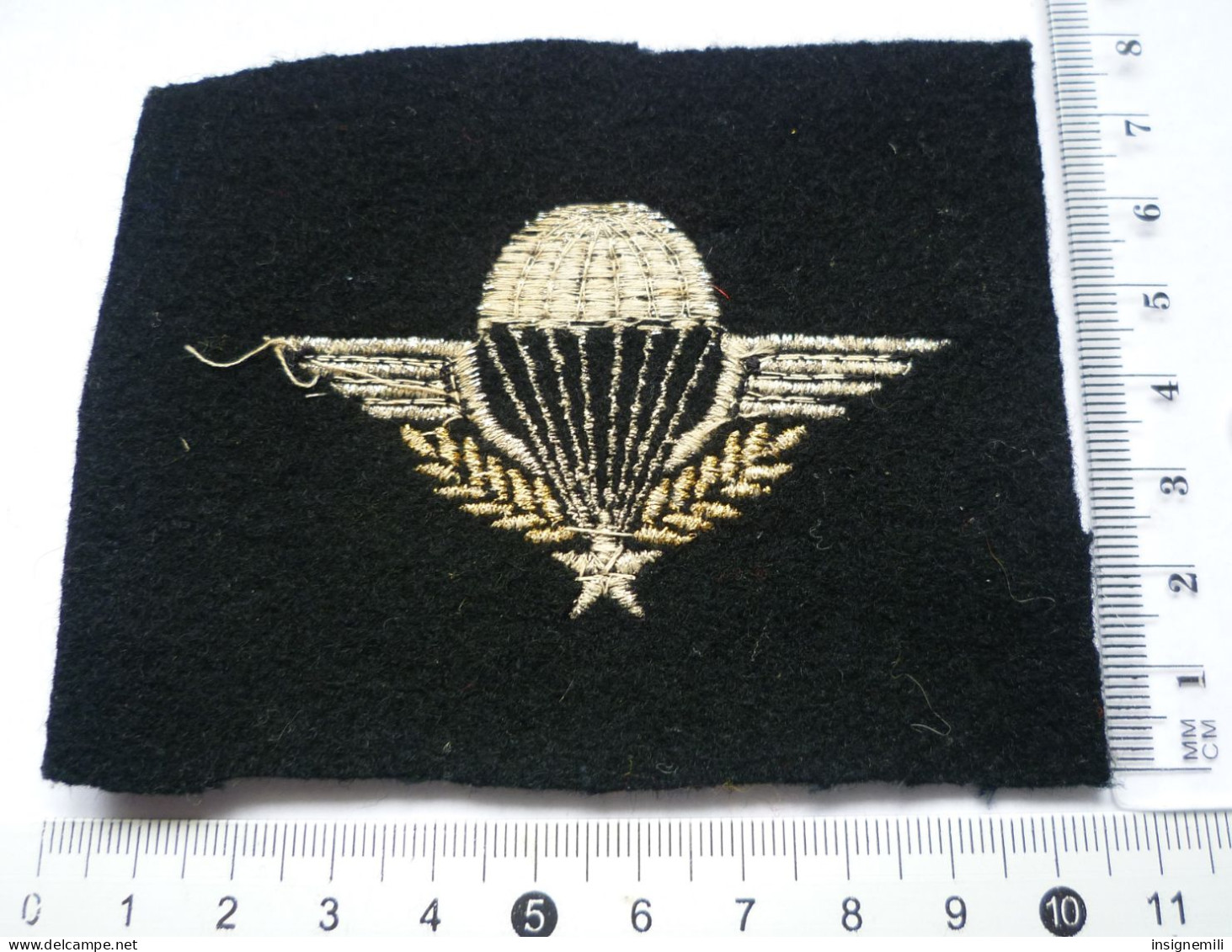 ECUSSON TISSU BREVET PARACHUTISTE - Fil Argenté Eet Doré - Patches