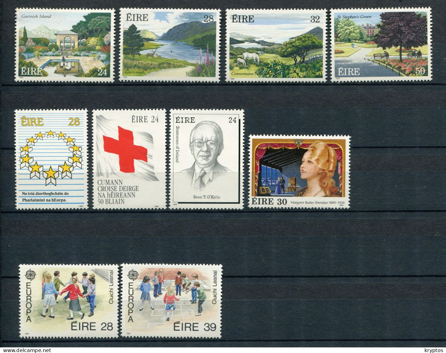 Ireland 1989. A Selection Of 10 Stamps. All MINT - Collections, Lots & Series