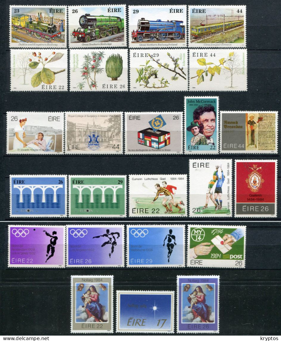 Ireland 1984. A Selection Of 25 Stamps In Complete Sets. All MINT - Collections, Lots & Séries