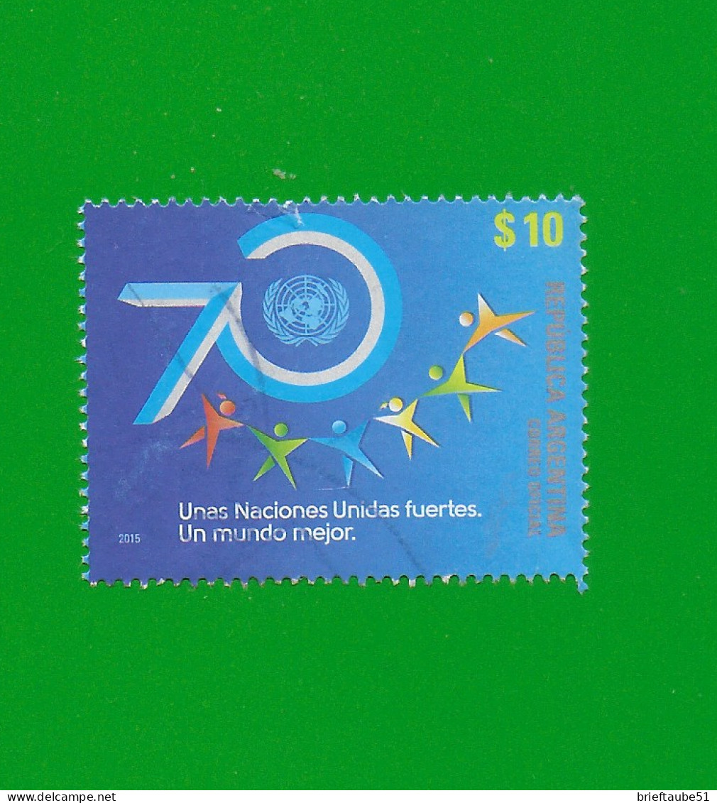 ARGENTINIEN 2015 Gestempelt°Used/Bedarf  Michel-Nr. 3617 "70 Jahre UNO # Jubiläumsemblem" 01 - Used Stamps