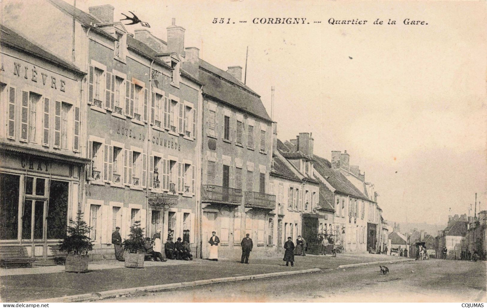 58 - CORBIGNY - S19962 - Quartier De La Gare - Hôtel Du Commerce - Corbigny
