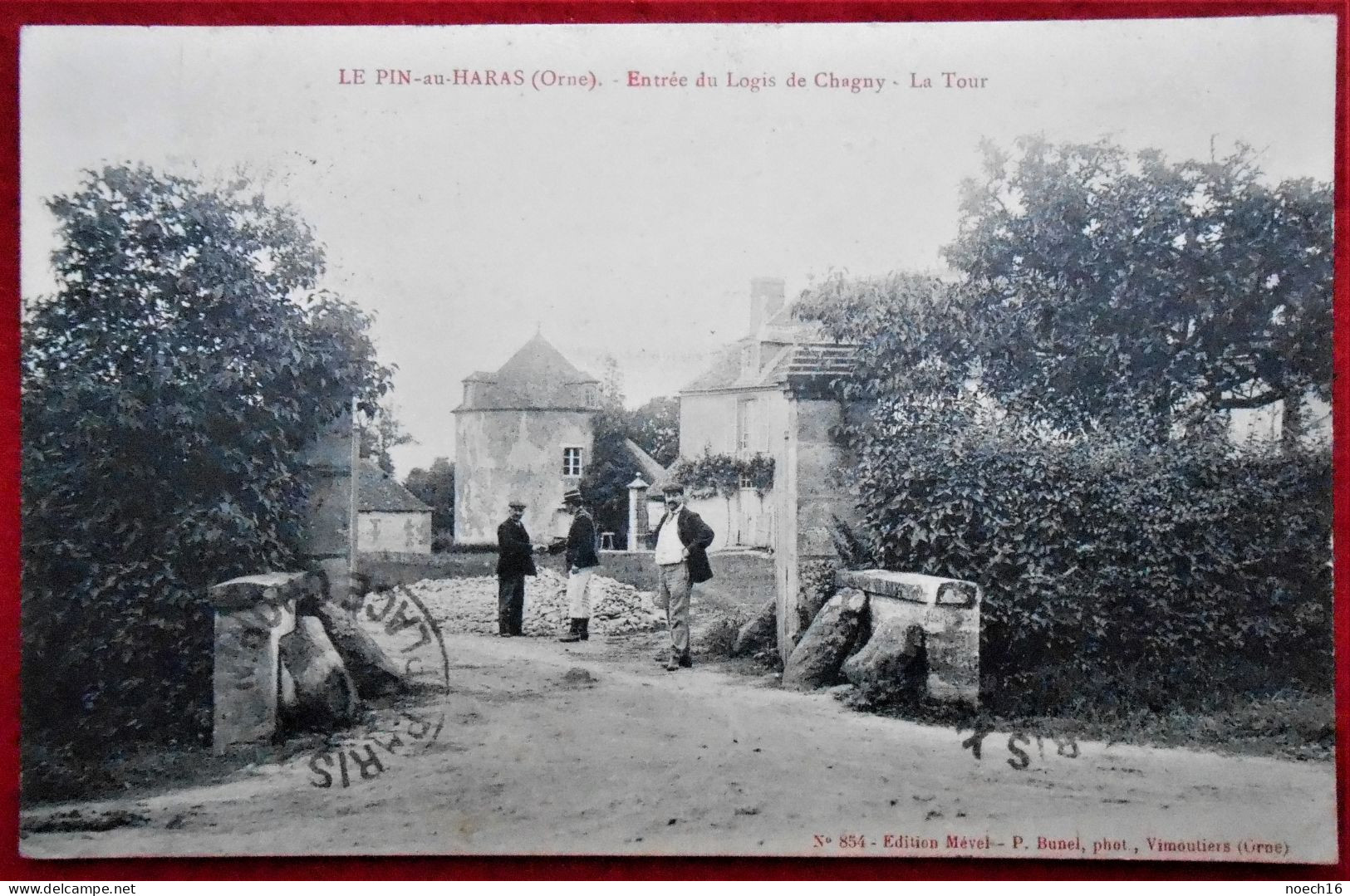 CPA 1916 Le Pin-au-Haras,  Entrée Du Logis De Chagny - La Tour  (61 France) - Briouze