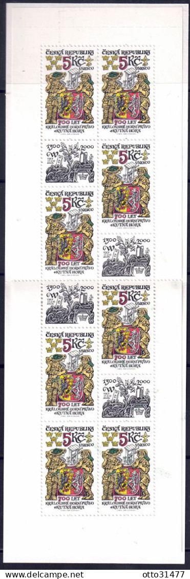 Tschechei 2000 - Bergbaurecht, MH 81 (mit HB 11, Nr. 245), Postfrisch ** / MNH - Nuevos