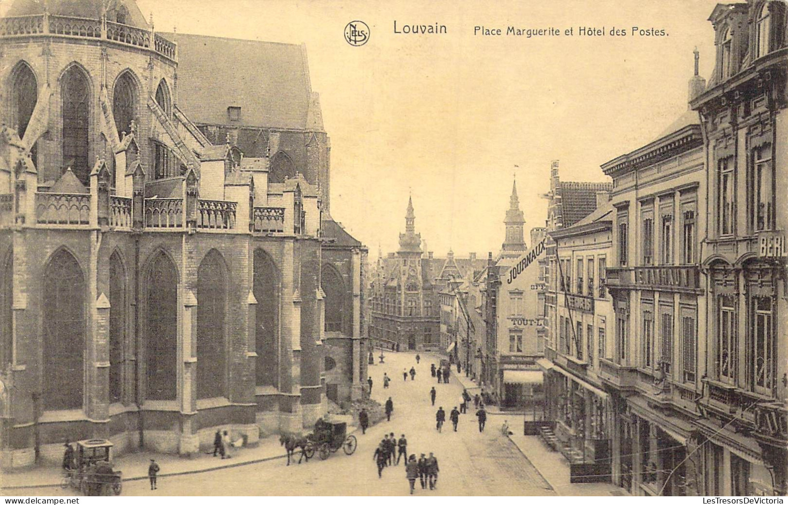 BELGIQUE - Louvain - Place Marguerite Et Hôtel Des Postes - Carte Postale Ancienne - Leuven