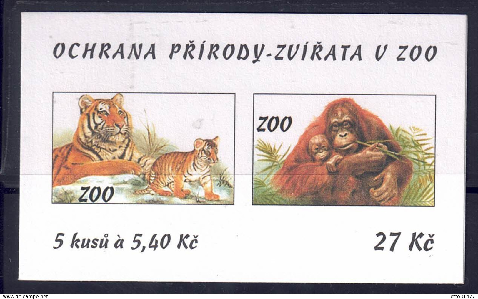 Tschechei 2001 - Naturschutz, MH 100 (mit 3 X Nr. 301 Und 2 X Nr. 302), Postfrisch ** / MNH - Nuevos