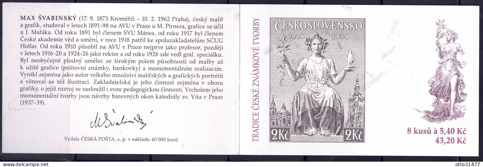 Tschechei 2002 - Traditionen, MH 102 (mit HB 15, Nr. 312), Postfrisch ** / MNH - Nuevos