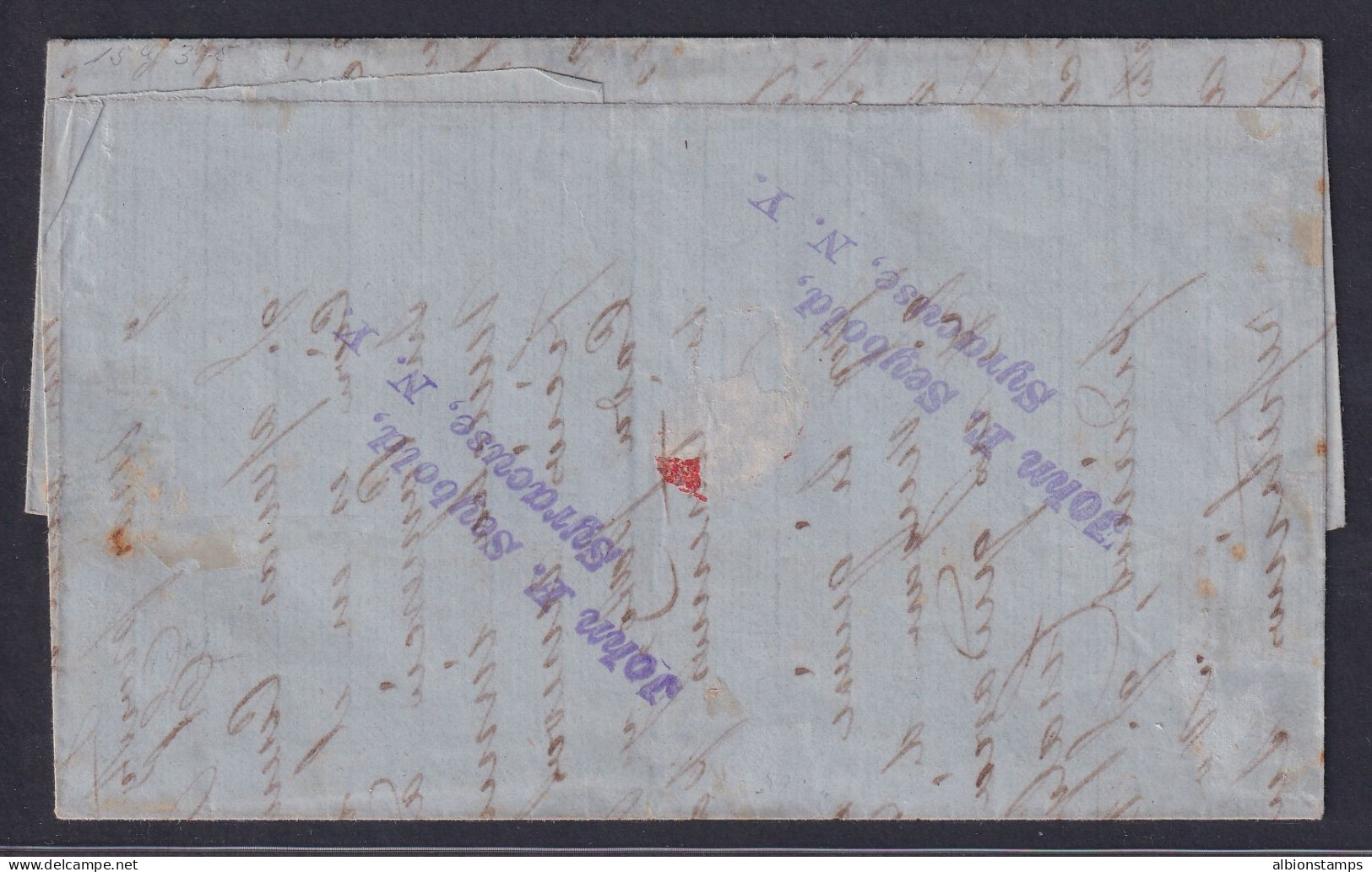 Buenos Aires (Argentina), Scott 1 Tied On 1858 Folded Letter To URUGUAY, W/ RPSL - Buenos Aires (1858-1864)