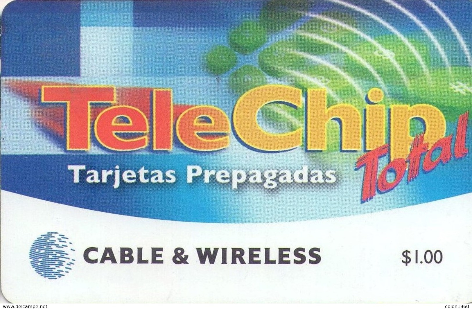 PANAMA. PAN-C&W-107D. Telechip (small Total) One Dollar. (014) - Panamá