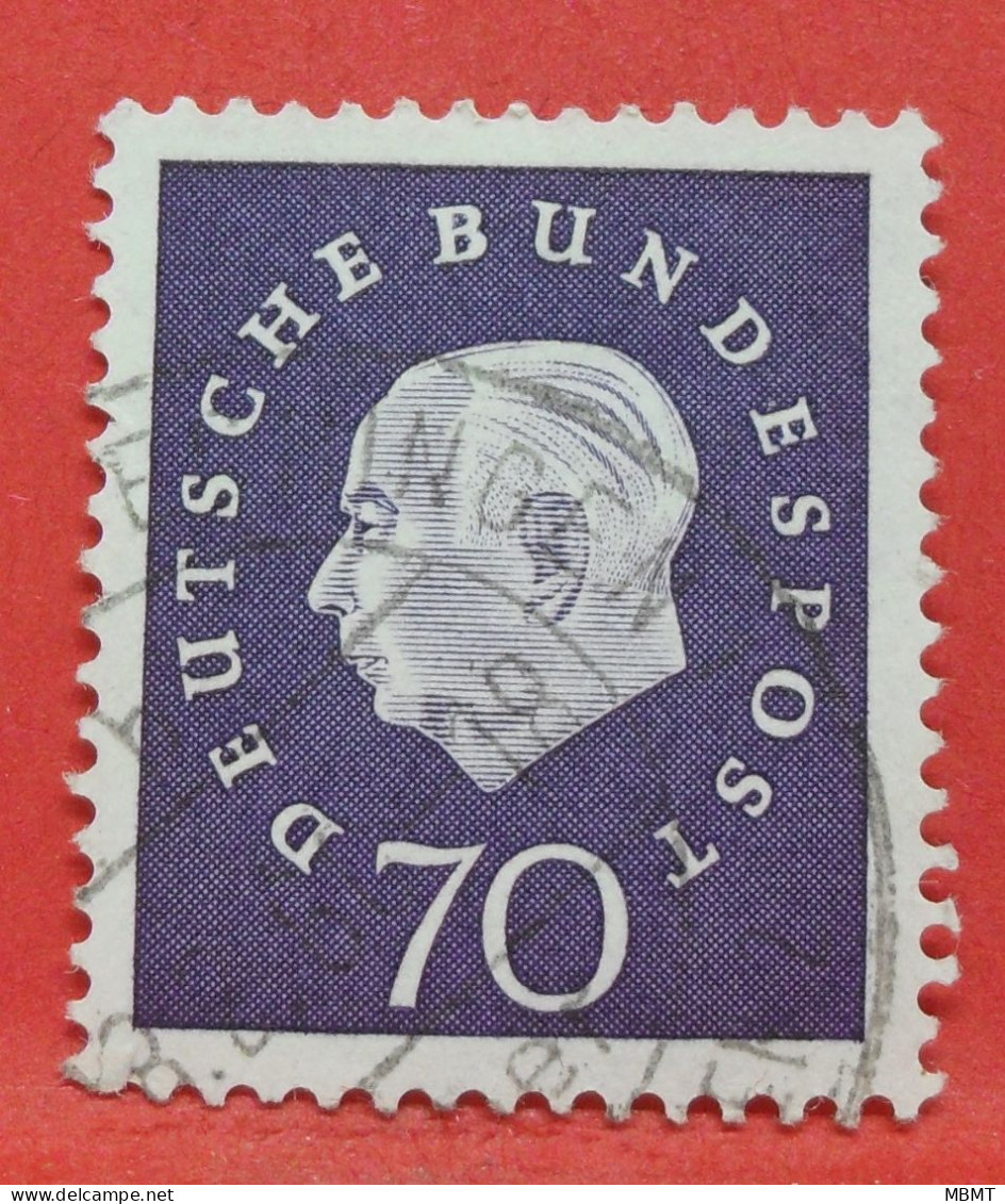 N°196 - 70 Pfennig - Année 1959 - Timbre Oblitéré Allemagne Bundespost - - Gebraucht