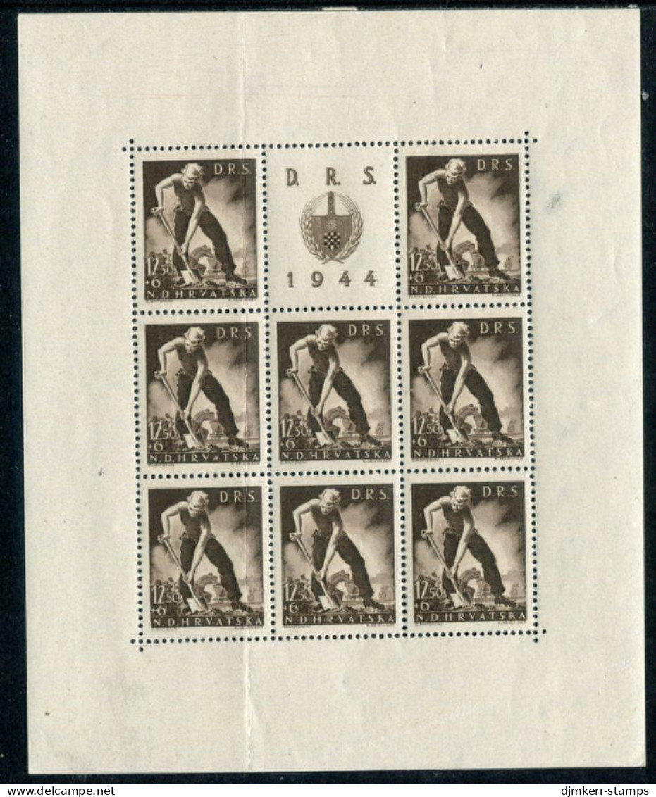CROATIA 1944 Labour Service Sheetlets (mixed Perforations) MNH / **.  Michel 162-65 Kb - Croatia