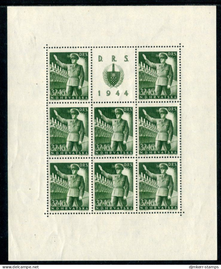 CROATIA 1944 Labour Service Sheetlets (mixed Perforations) MNH / **.  Michel 162-65 Kb - Kroatië