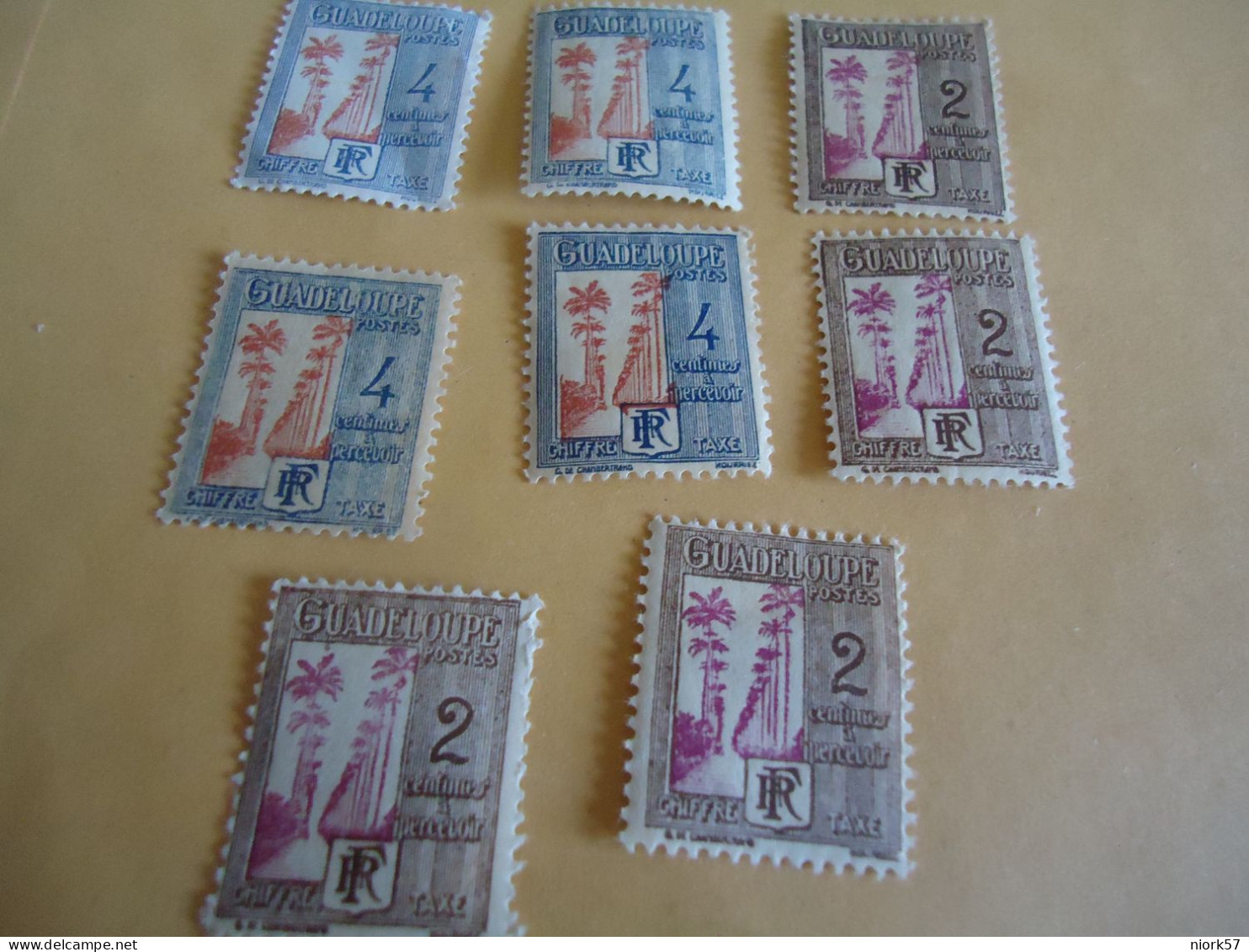 GUADELOUPE  MLN 8 STAMPS ARMS  TAXE - Other & Unclassified