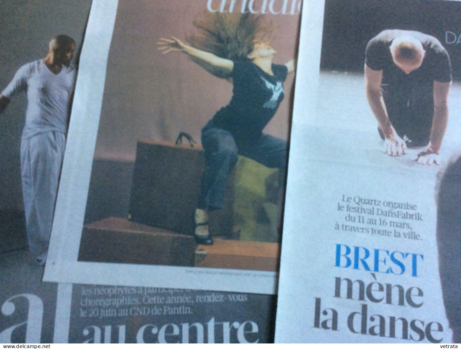 DANSE : 2 Revues (Autrement & Le Courrier De L’Unesco) / 5 Encarts Parus Dans Libération / Plaquette 14 P. (Inrockuptibl - Wholesale, Bulk Lots