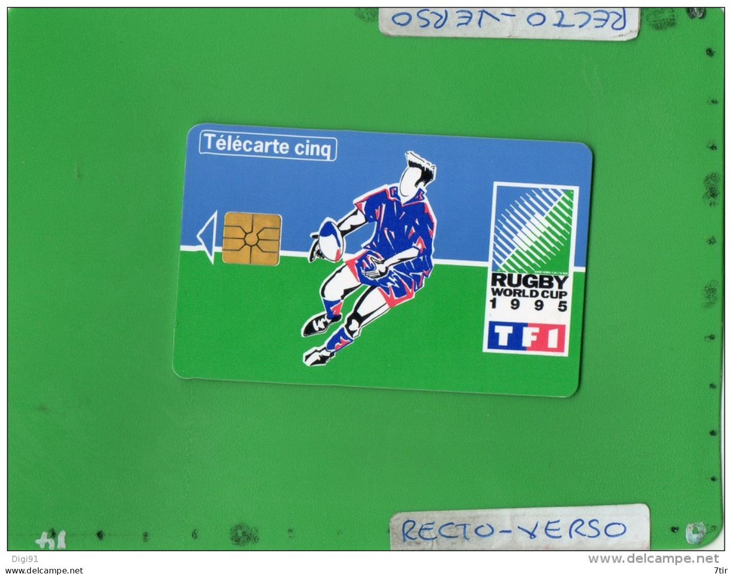 TELECARTE CINQ RUGBY WORL CUP 1995 - 5 Eenheden