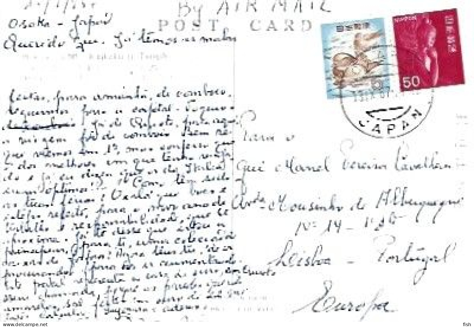 Japan & Marcofilia, Kyoto,  Kinkaku-ji Temple, Osaka To Lisbon 1967 (46603) - Briefe U. Dokumente
