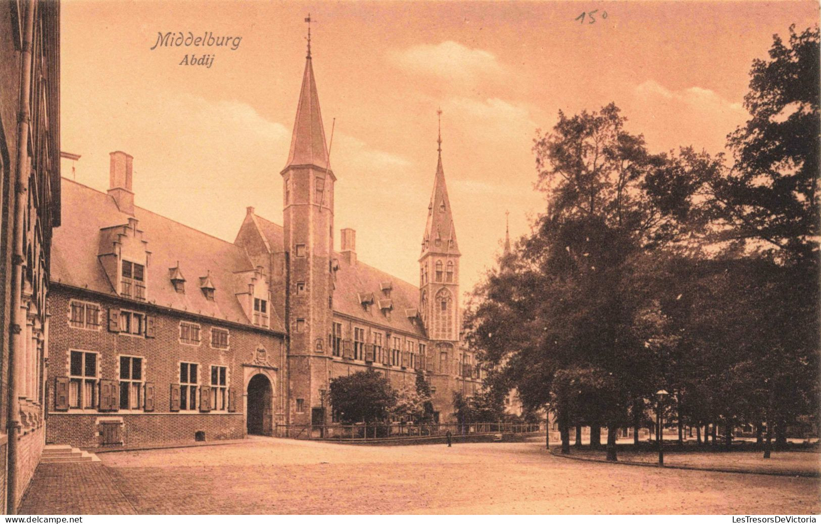PAYS BAS - Middelberg - Abdij - Cour D'un Institut - Carte Postale Ancienne - Middelburg