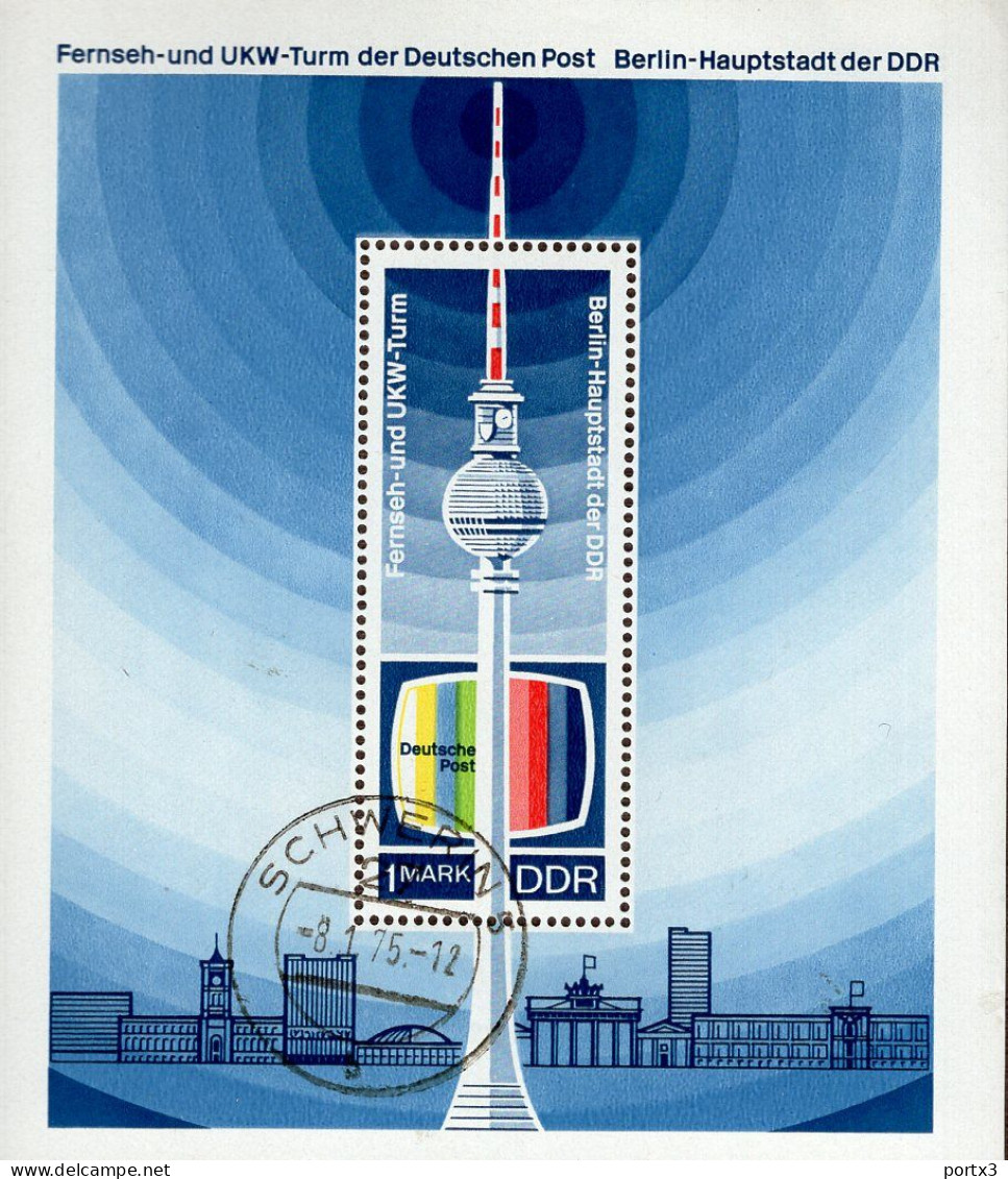 DDR Block 030 Fernsehturm Used Gestempelt - 1950-1970