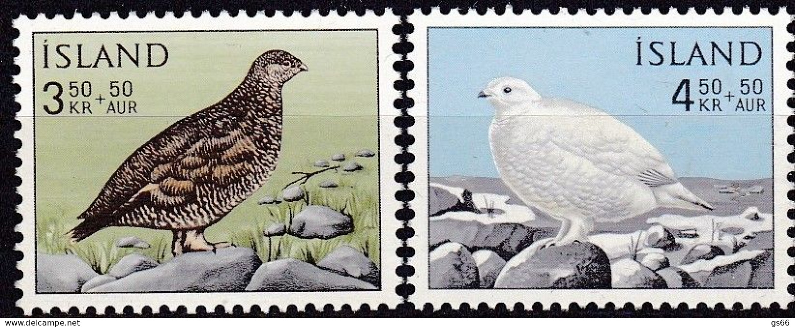 Island, 1965, 388/89, MNH **, Alpenschneehuhn. - Unused Stamps