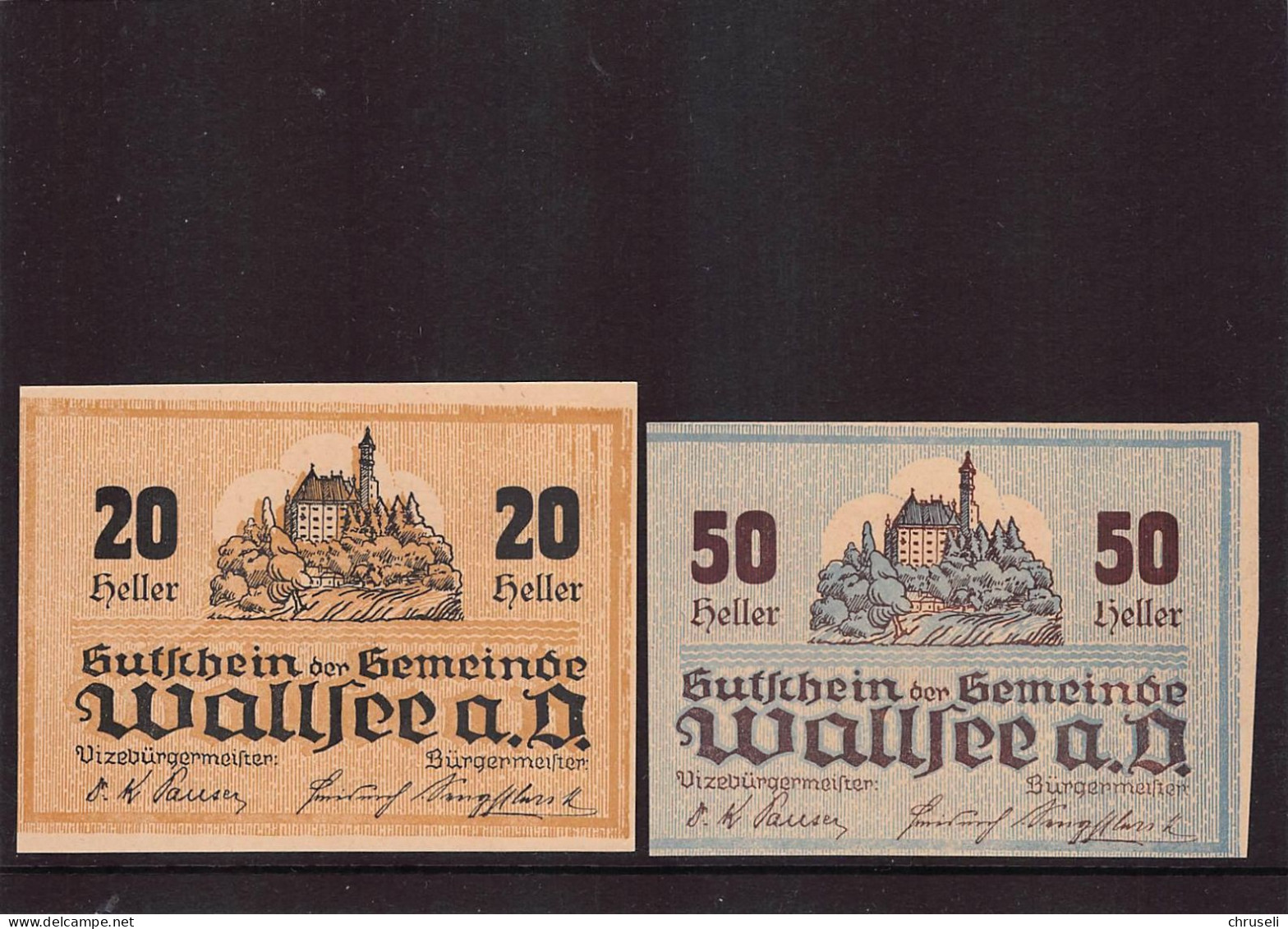 Wallsee An Der Donau  Notgeld  Lot Serie A 3 Noten - Autriche