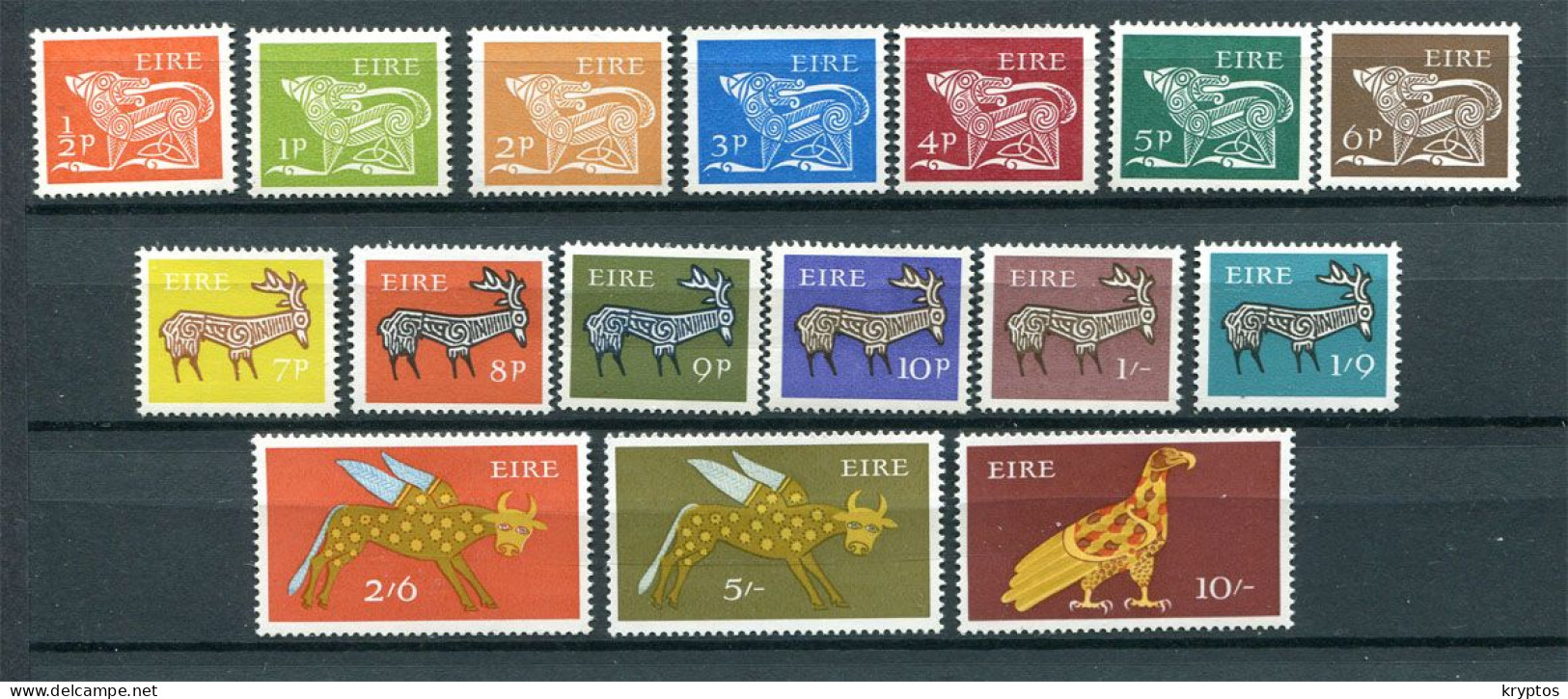 Ireland 1968-69. Definitives Complete Set Of 16 Stamps. ALL MINT - Colecciones & Series