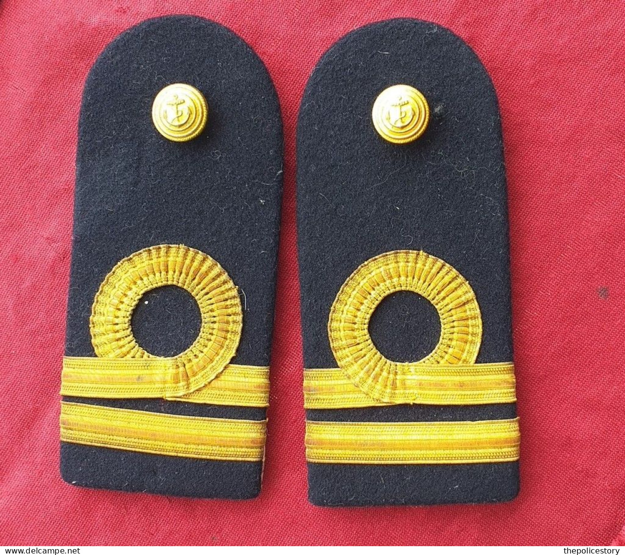 Coppia Di Spalline Vintage Sottotenente Di Vascello Marina Militare Originali Complete - Marine