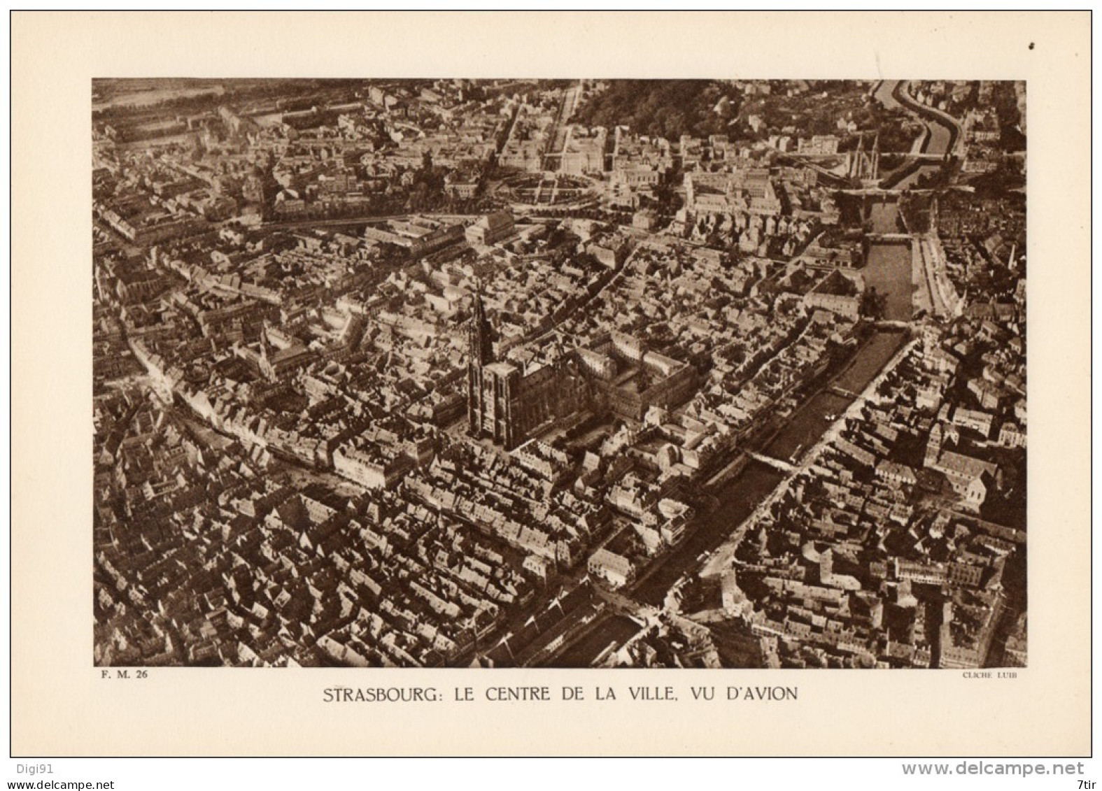 STRASBOURG LE CENTRE VILLE VU D'AVION - Other Plans