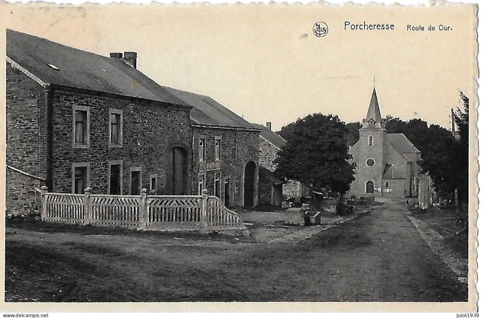 PORCHERESSE . DAVERDISSE ..-- Route De OUR . Cachet à étoile 1957 Vers GENVAL ( Mr TOUBEAU ) . - Daverdisse