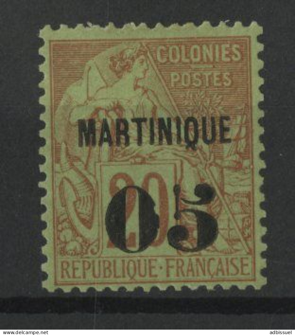 MARTINIQUE N° 4 " 05 " Sur 20 Ct Brique Sur Vert Neuf * (MH) Cote 22 € TB - Unused Stamps