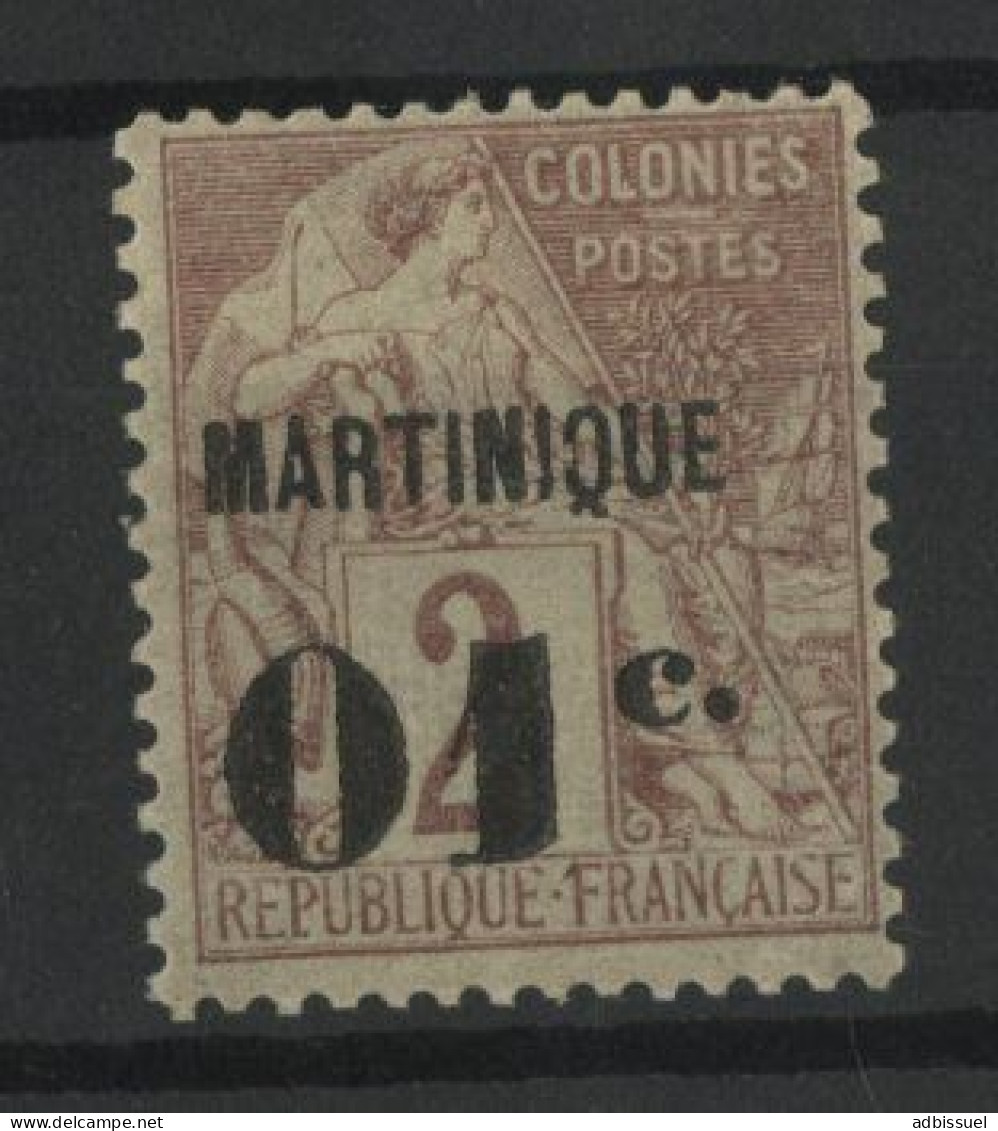 MARTINIQUE N° 7 Neuf * (MH) Avec Variété " 1 " Cassé à La Base Droite, Variété Constante TB - Unused Stamps