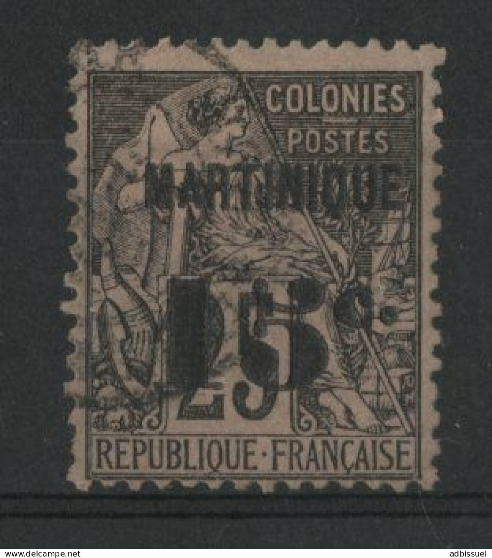 MARTINIQUE N° 17 "15 C." Sur 25 Ct Noir Sur Rose Cote 30 € Oblitéré Voir Suite - Used Stamps