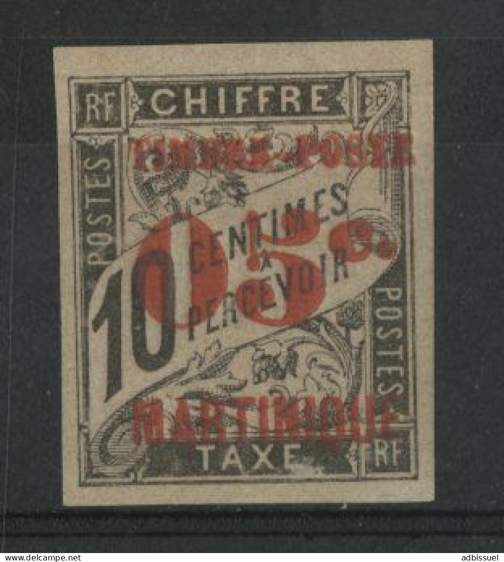 MARTINIQUE N° 23 Neuf * (MH) Cote 18 € "05 C." En Rouge Sur 10 Ct Noir Timbre-Taxe TB - Unused Stamps