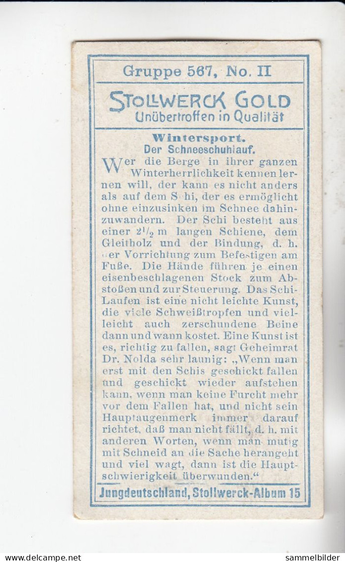 Stollwerck Album No 15 Wintersport  Der Schneeschuhlauf  Grp 567#2 Von 1915 - Stollwerck