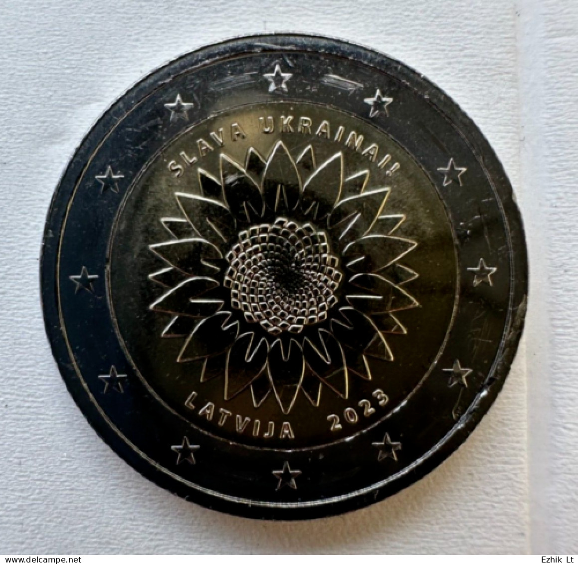 LATVIA 2023 UNC 2 EUR COIN "Slava Ukraini" Sunflower For Ukraine KM#new - Lettland