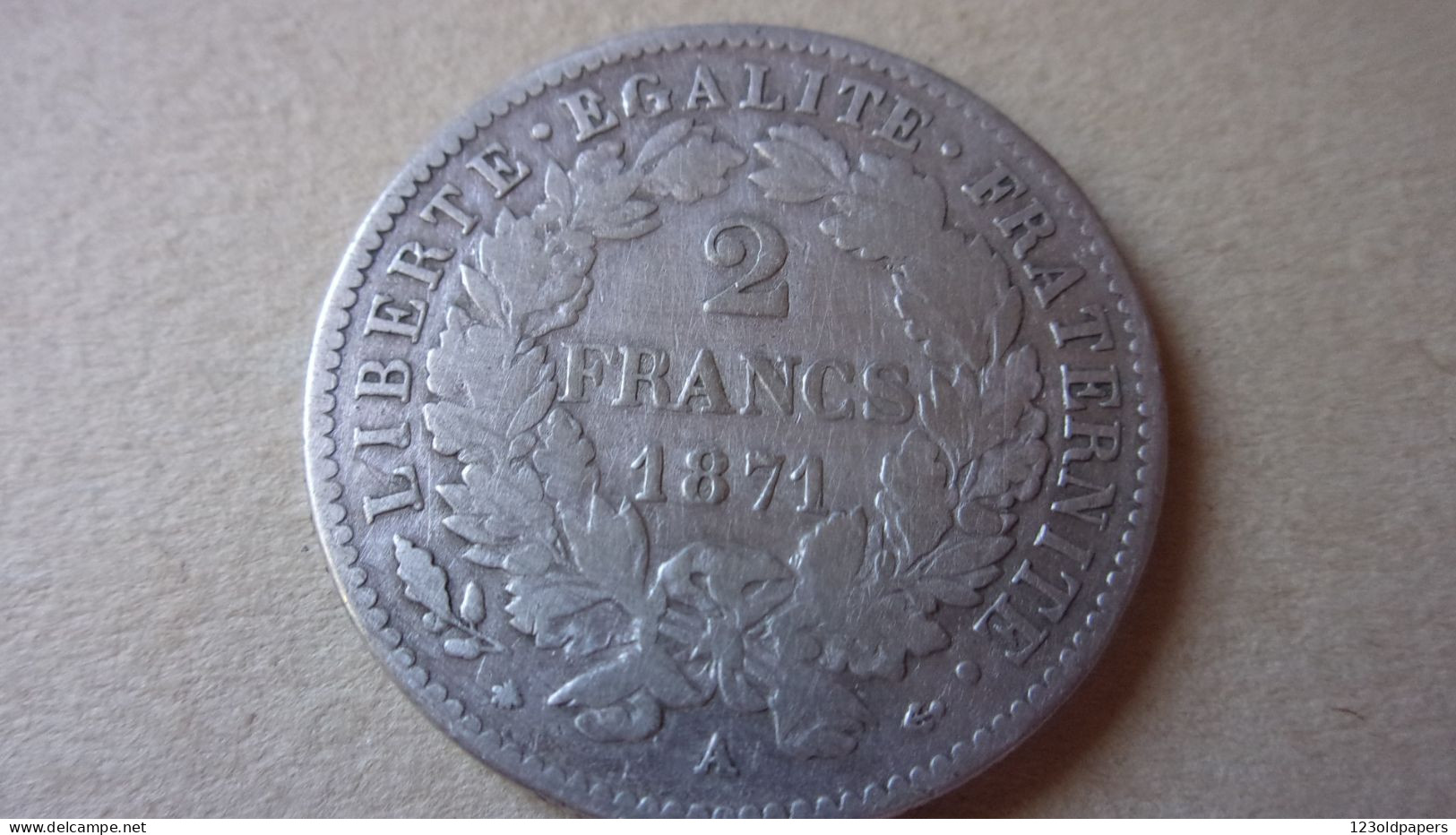 2 Francs Cérès Argent Avec Légende 1871 A Gouvernement De Défense Nationale (1870-1871) - 1870-1871 Regering Van Nationale Verdediging