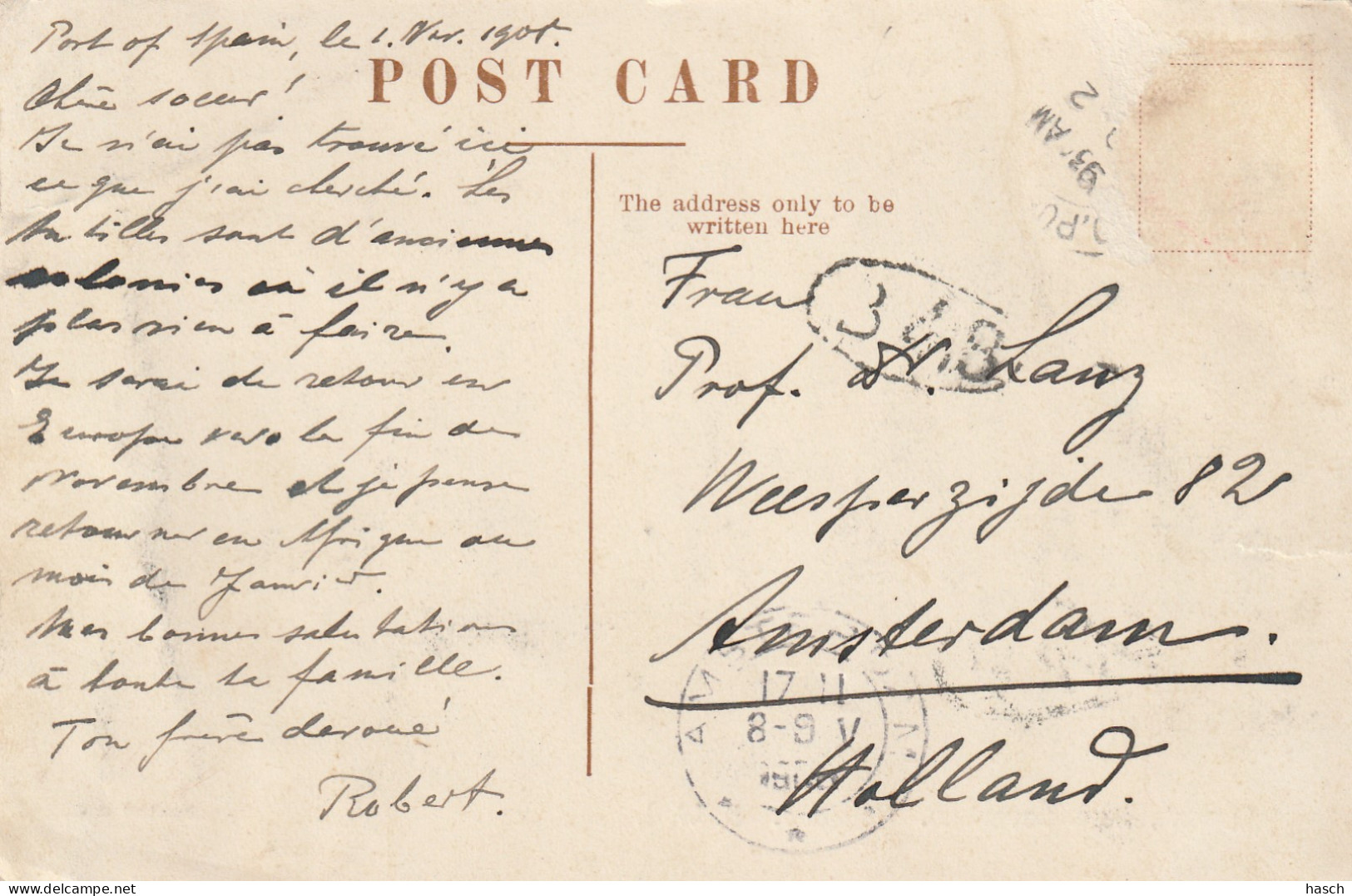 4902 97 Trinidad, Queen's Park Savannah. (Tear Left Side, See Back) - Trinidad