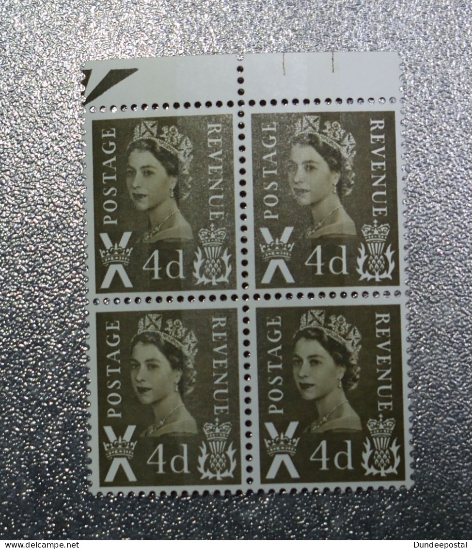 GB   STAMPS Scotland  Blocks 4 Marginal   1968 SGS9 CB    MNH   D ~~L@@K~~ - Scotland