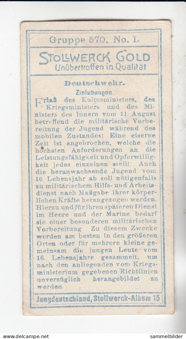 Stollwerck Album No 15 Deutschwehr Zielübungen    Grp 570#1 Von 1915 - Stollwerck