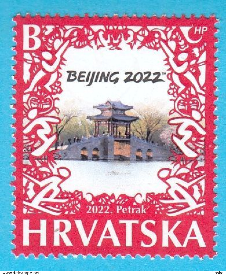 WINTER OLYMPIC GAMES BEIJING 2022 CHINA - Croatian Stamp MNH** ... Jeux Olympiques Olympia Olympiad - Invierno 2022 : Pekín