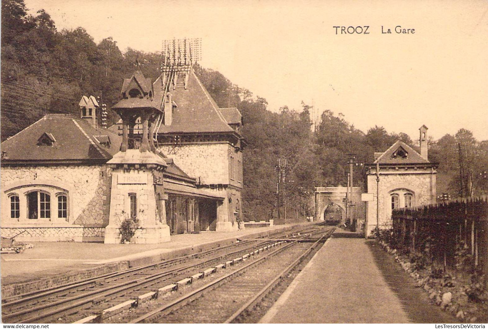 Belgique - Trooz - La Gare - Tunnel - Edit. R. Cuvelier  - Carte Postale Ancienne - Trooz