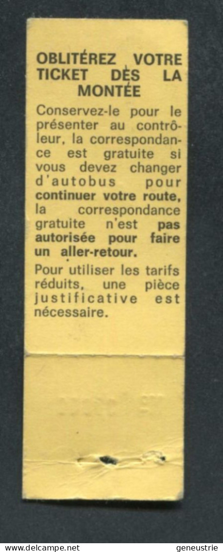 Ticket De Bus "Compagnie Des Transports De Caen" Bus Ticket Transportation - Europe