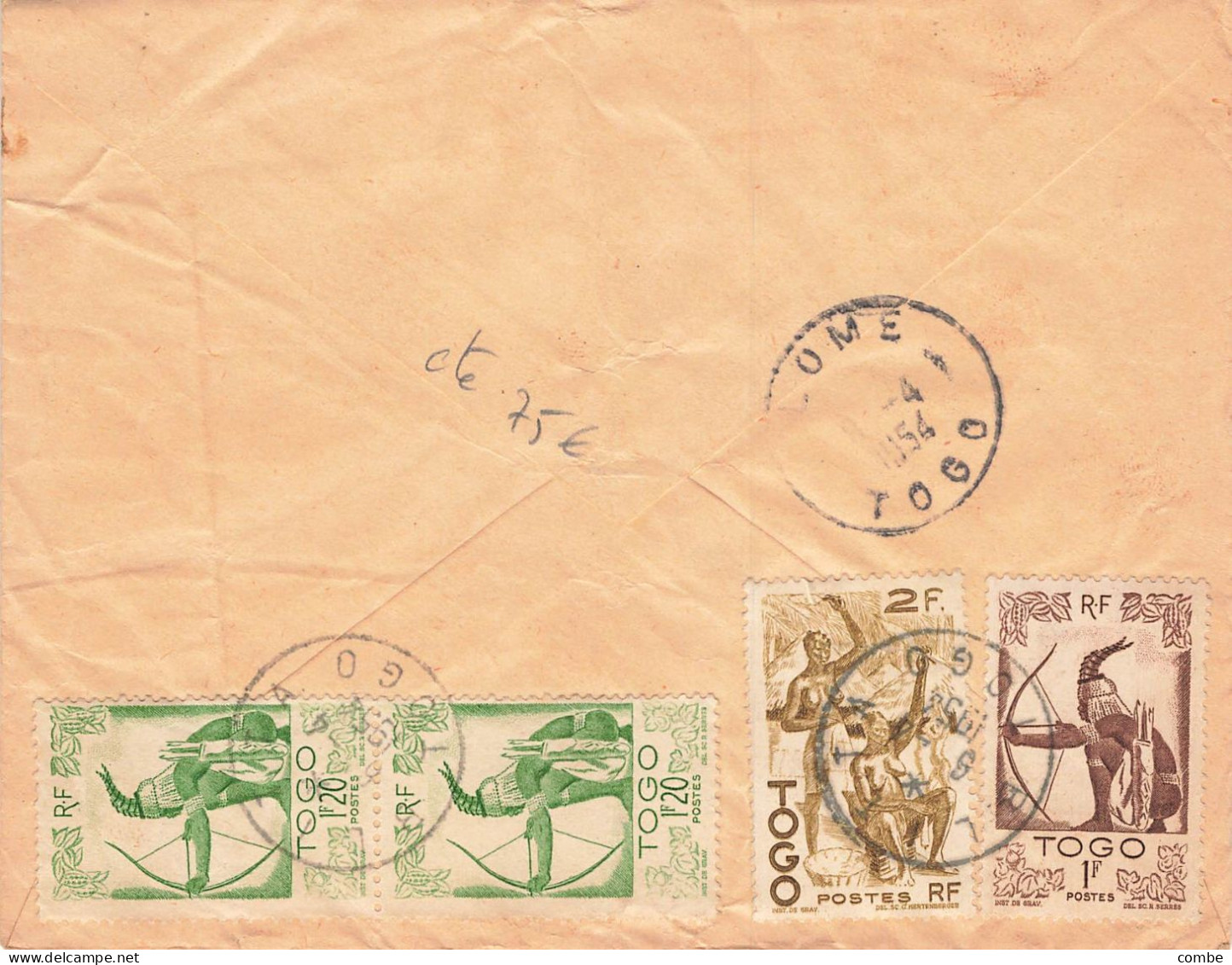 LETTRE. TOGO. 1954. PAR AVION. BLITTA POUR MARSEILLE   /  2 - Lettres & Documents