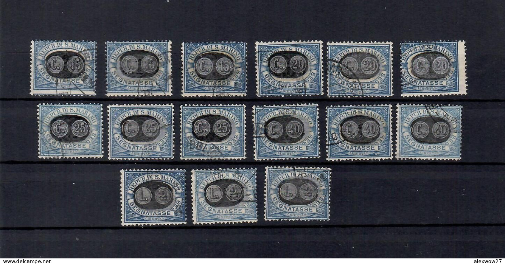 San Marino 1931 Segnatasse  " Mascherine " Us. - Timbres-taxe